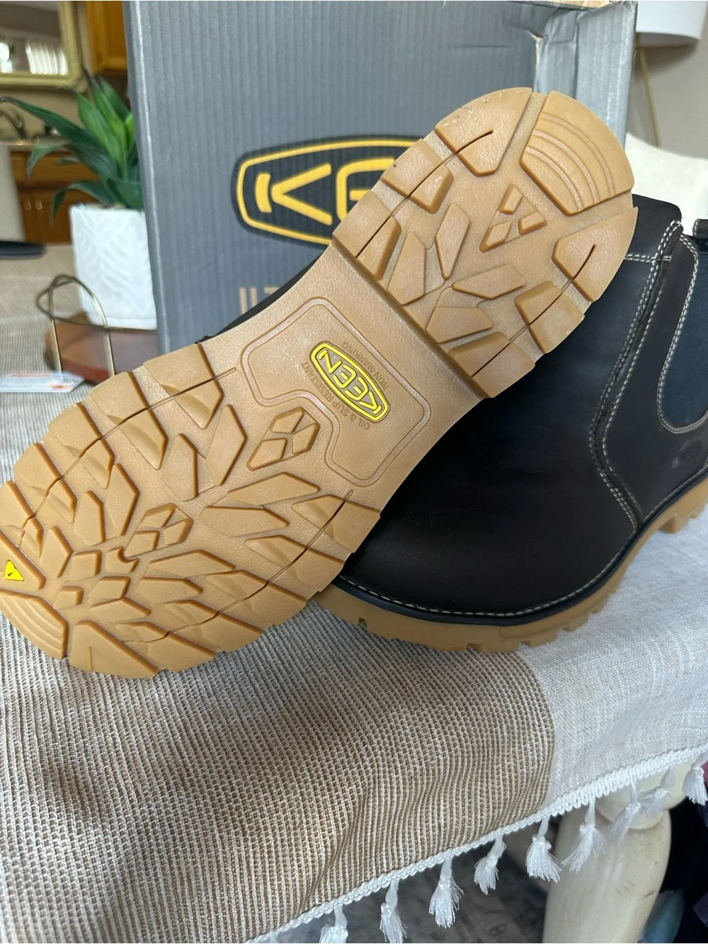 KEEN Utility Seattle Romeo Men’s 11.5 Brown Leather Work Boots